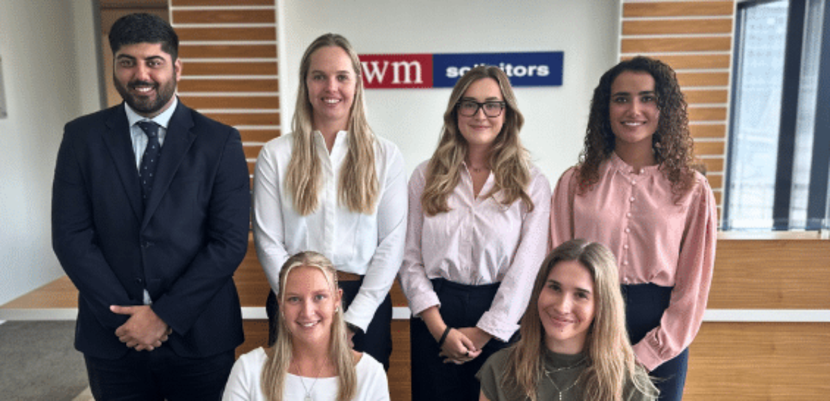 TWM Solicitors new trainees 2025 Ryan Aujla, Freya Blood, Eleanor Morley, Shakiba Bazli, Ellie Clark, Cassie Mason