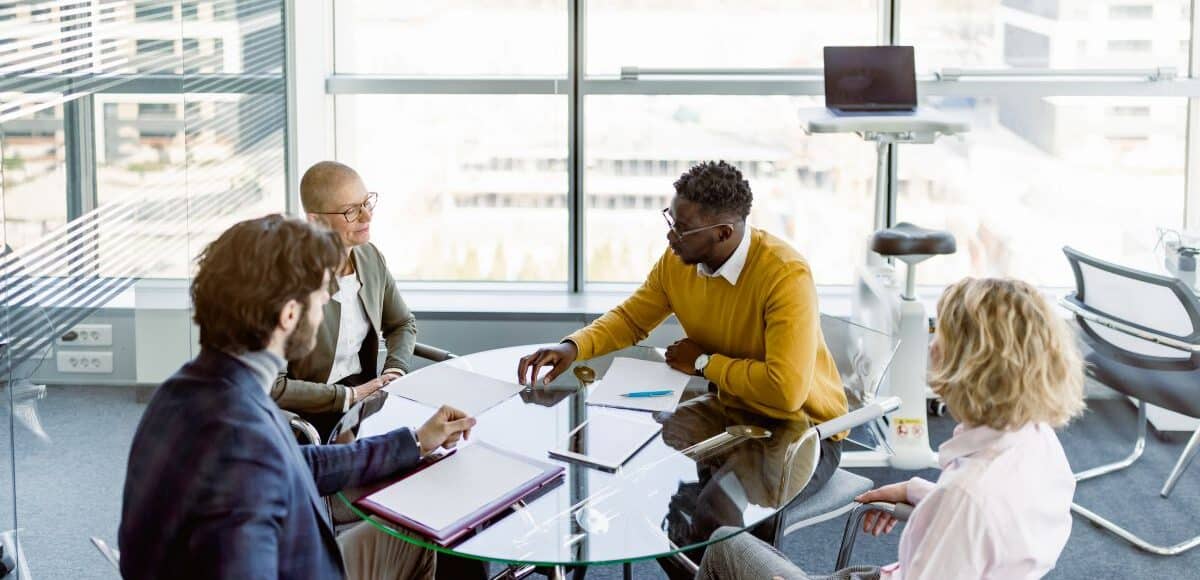 Collaborative meeting around a round table
